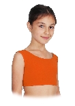 TOP DANZA LYCRA CORTO CON SPALLINE SPESSE ARANCIONE BAMBINA